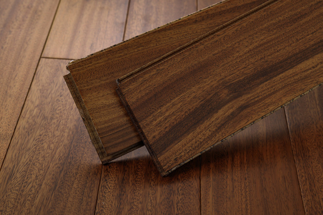 Indoor Wooden Floor OKAN Water Proof UV Coating High Quality Dark Hardwood Floor