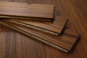 Indoor Wooden Floor OKAN Water Proof UV Coating High Quality Dark Hardwood Floor