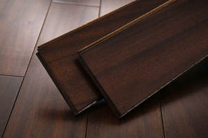 Dark Solid Wood Floor American Retro Style All Solid Wood Glossy Bedroom Living Room Indoor Hardwood Floor