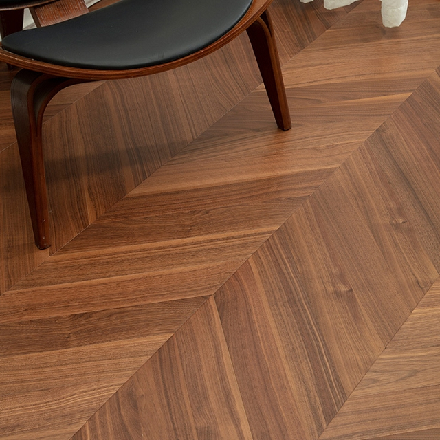 FishBone Three Layer Solid Wood Composite Floor Lock Natural Wood Skin Oak Walnut Wood Interior engineered wood flooring Decoration