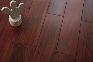 OKAN Hardwood Flooring Traditional Red Sandalwood Color 610mm Length Solid Wood Flooring