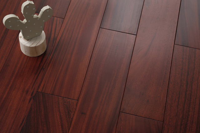 OKAN Hardwood Flooring Traditional Red Sandalwood Color 610mm Length Solid Wood Flooring