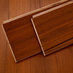 Teak Veneer Multi-Layer Solid Wood Flooring 1210mm Length Engineered Wood Flooring