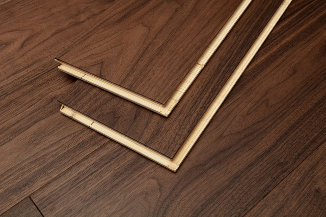 On Stairs Walnut Modern Simple Style Engineered Wood Flooring