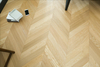 Office Fishbones Natural Engineered Wood Flooring
