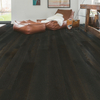 Black European Oak Engineered Wood Flooring Indoor Living Room Click Brushed Veneer
