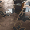 Entrance Lobby Of Hotel High-End Art Engineered Wood Flooring Indoor Use Art Parquet Flooring With Copper Inlay