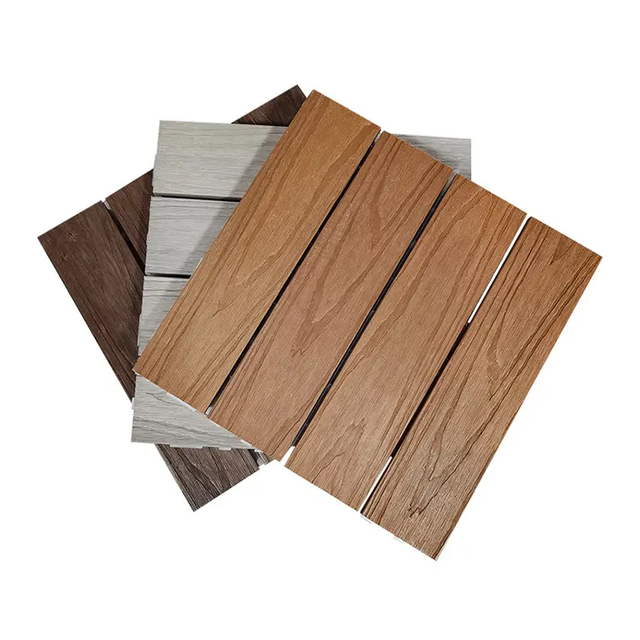 Outdoor Wpc Decking Tiles Diy Installation Balcony Garden Bathroom Faux Wood Decking Tiles