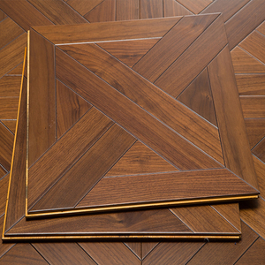 Classical Style Walnut Art Parquet Flooring Level E0 15mm Engineered Wood Indoor Use Modern Living Room Smooth Finish Ash
