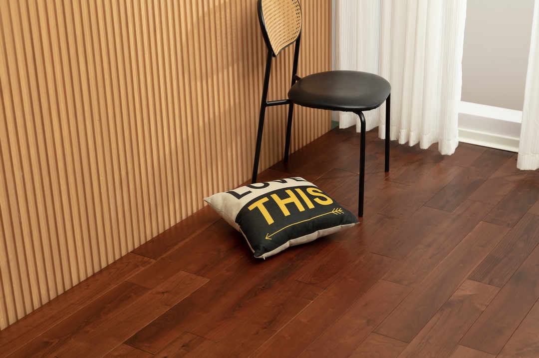 Dark solid wood flooring