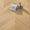Fishbone Engineered Wood Flooring Wear-Resisting Herringbone Straight 1.2mm Veneer Thickness White Oak Engineering Flooring