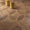 Entrance Lobby Of Hotel High-End Art Engineered Wood Flooring Indoor Use Art Parquet Flooring With Copper Inlay