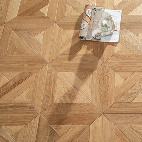 European Oak Parquet Flooring Art Cream Style 15mm Wear-Resistant Engineered Wood Flooring Walnut Household Parquet